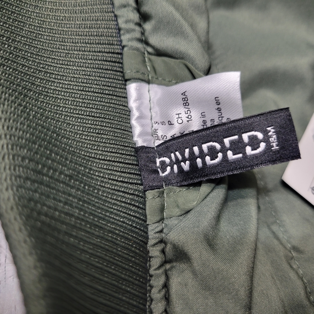 NWT H&M Olive Cropped Bomber Jacket Y2K - Picture 13 of 13